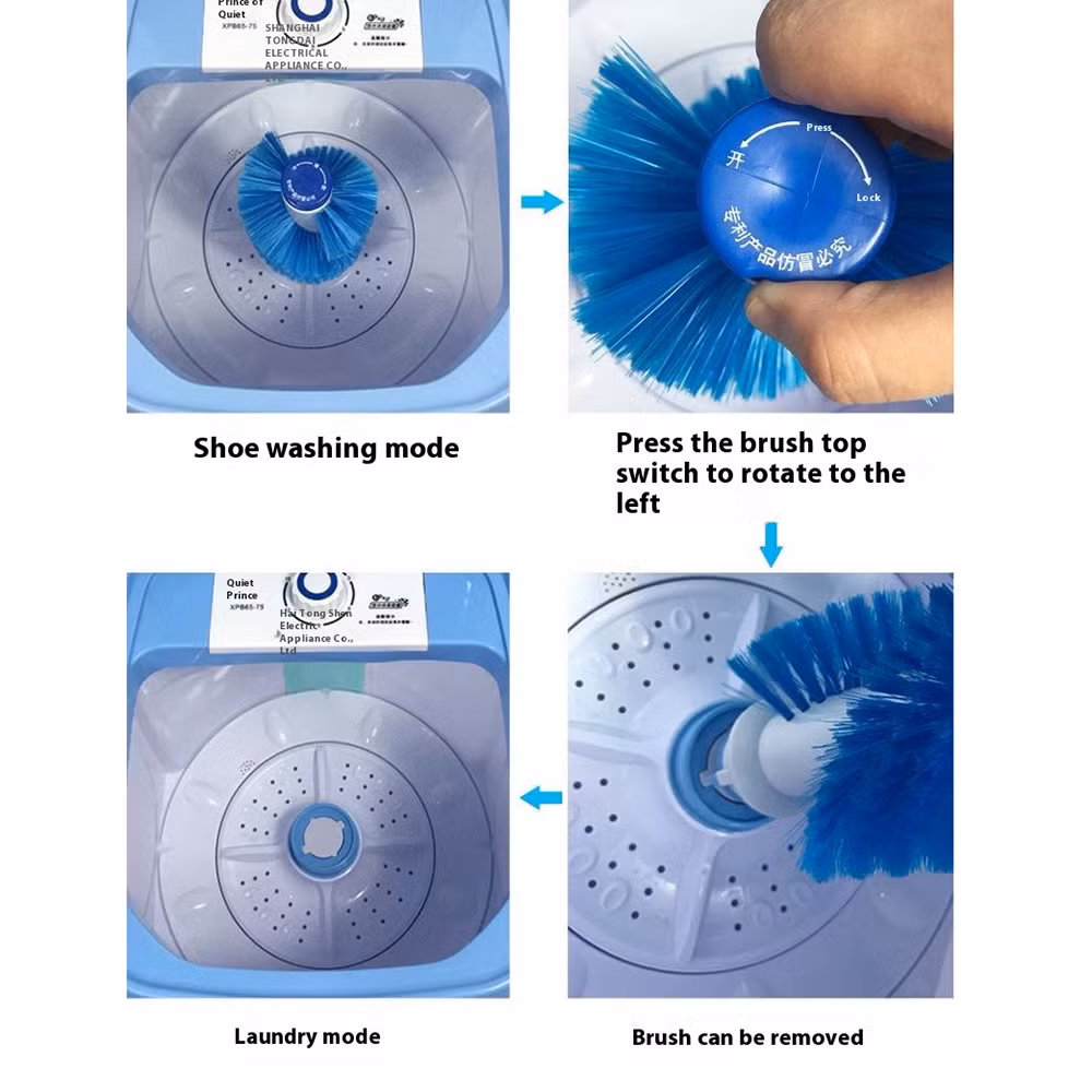 Clothes Shoes Washing Machine Blue Light Home Dual-Use Washer with Dehydration Basket