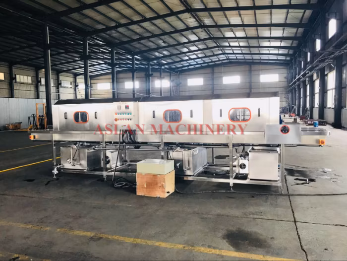 Plastic Crates / Poultry Turnover Basket High Pressure Washing Cleaning Machine
