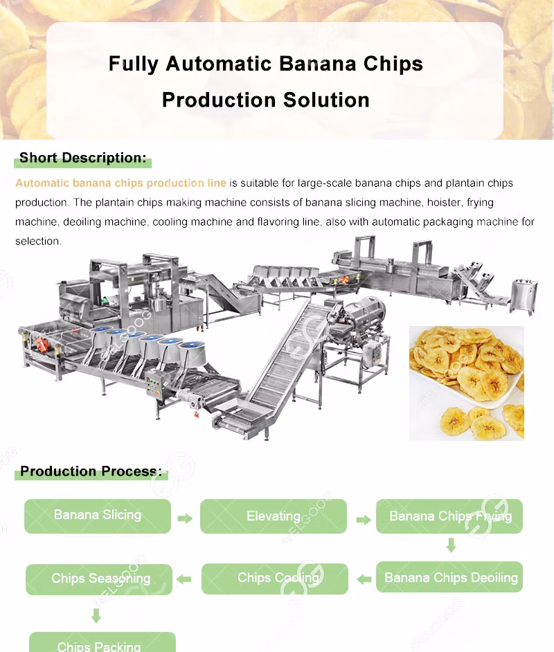 Domestic Green Banana and Plantain Chips Processing Line Machine Potato and Banana Chips Making Machine