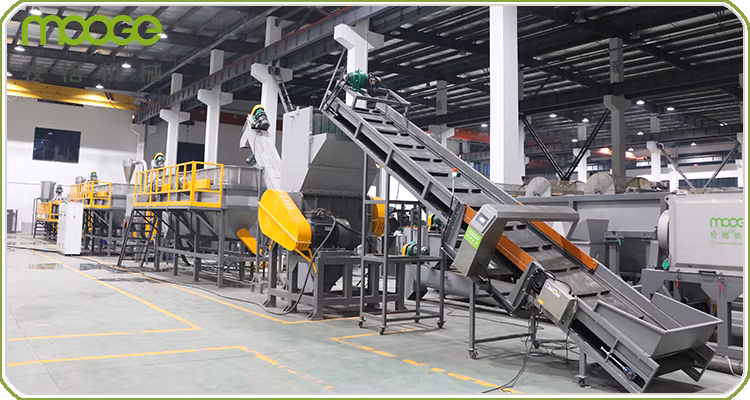 PP PE Milk Bottles Plastic Buckets Baskets Crushing Washing Recycling Machine