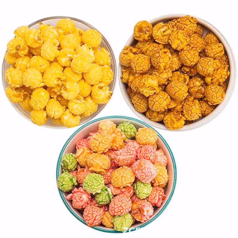 Hot Air Caramel Popcorn Production Line Industrial Popping Machine for Sale