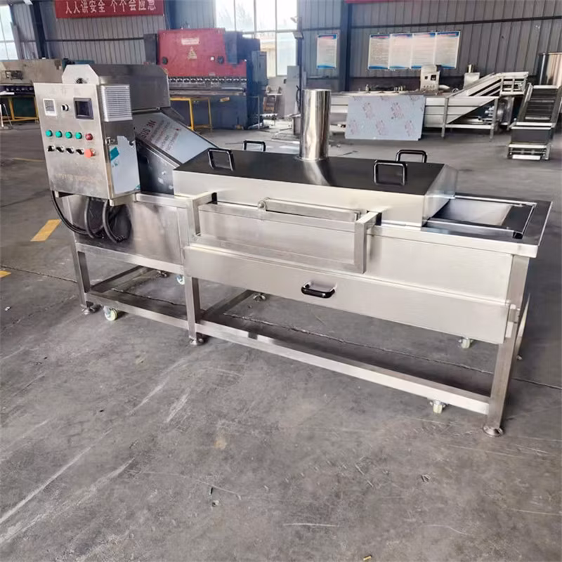 Industrial Gas Heating Chicken French Fries Deep Continuous Frying Machine Potato Banana Chips Electric Type Fryer Machine Price on Sale Food Snack Machinery