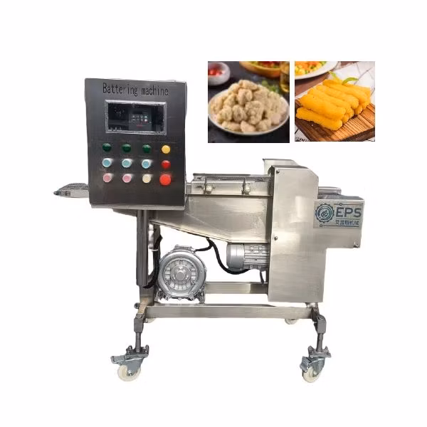 Drum Type Tempura Battering Machine Batter Coating Machine for Meat Poultry Seafood