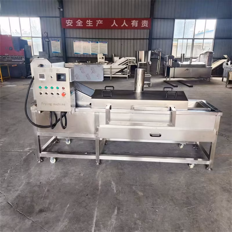 Industrial Gas Heating Chicken French Fries Deep Continuous Frying Machine Potato Banana Chips Electric Type Fryer Machine Price on Sale Food Snack Machinery