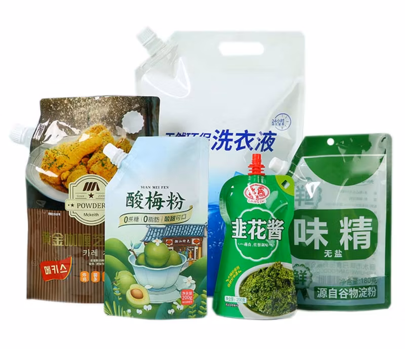 Wholesale Special Shape Injection Bag Plastic Packaging Bag Juice Jelly Heat Seal Bag for Detergent Disposable Shampoo Packaging Bag