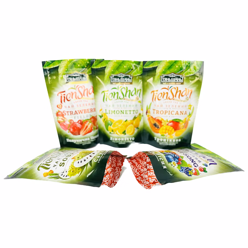 Custom Printing VMPET Aluminium Foil BOPP PE UV Resealable Dry Fruit Crispy Chips Stand up Pouch Bag