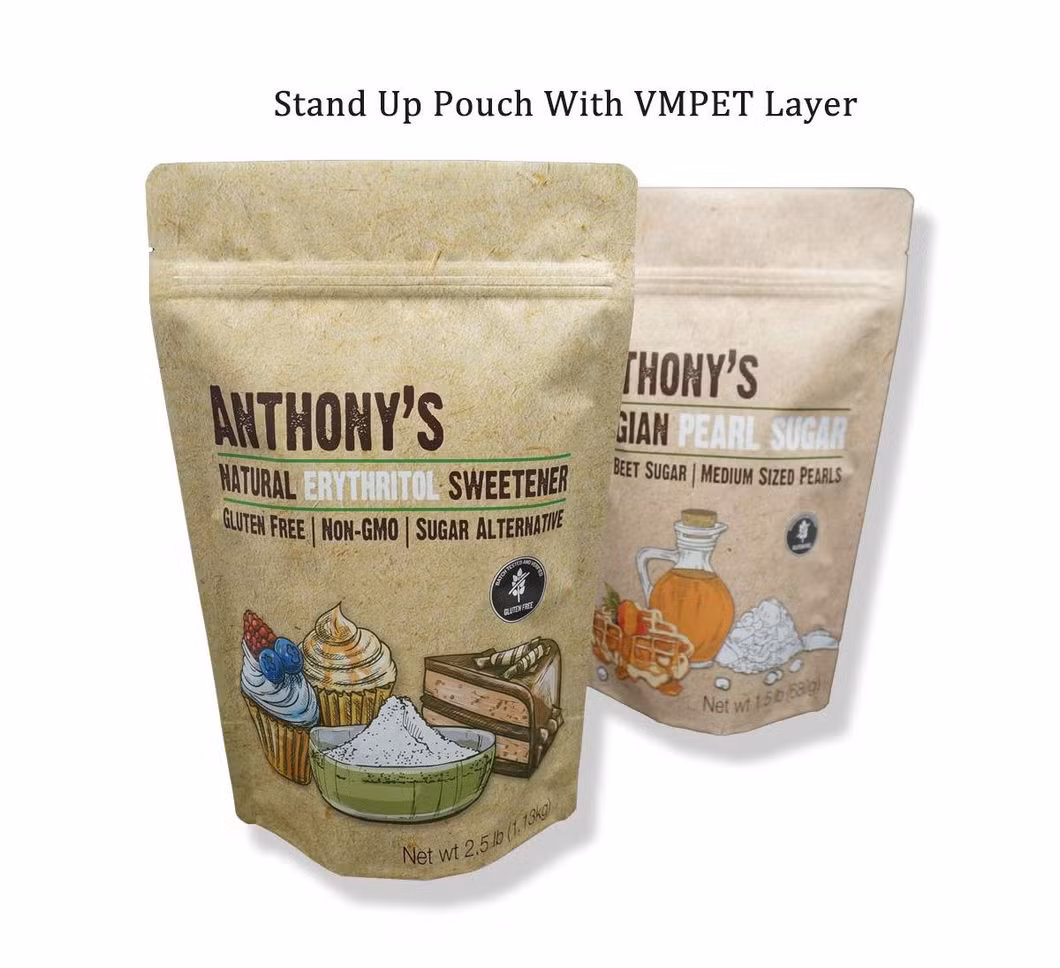 Customized Food Packing Mylar Bag Resealable Zip Lock Plastic Stand up Pouches