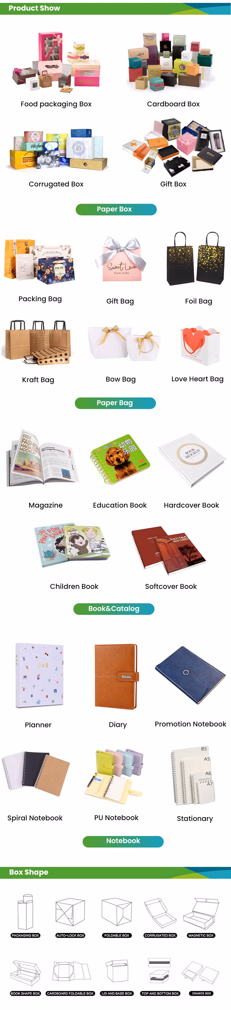 High Quality Recycle Eco-Friendly Paper Shopping Bags for Cosmetic Packing