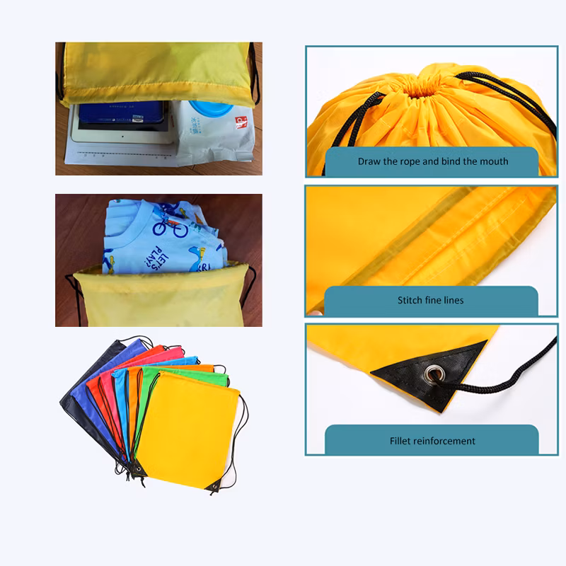 Drawstring Backpacks Bag Zipper Drawstring Backpack Customized Logo Colorbag Waterproof Drawstring Backpacks