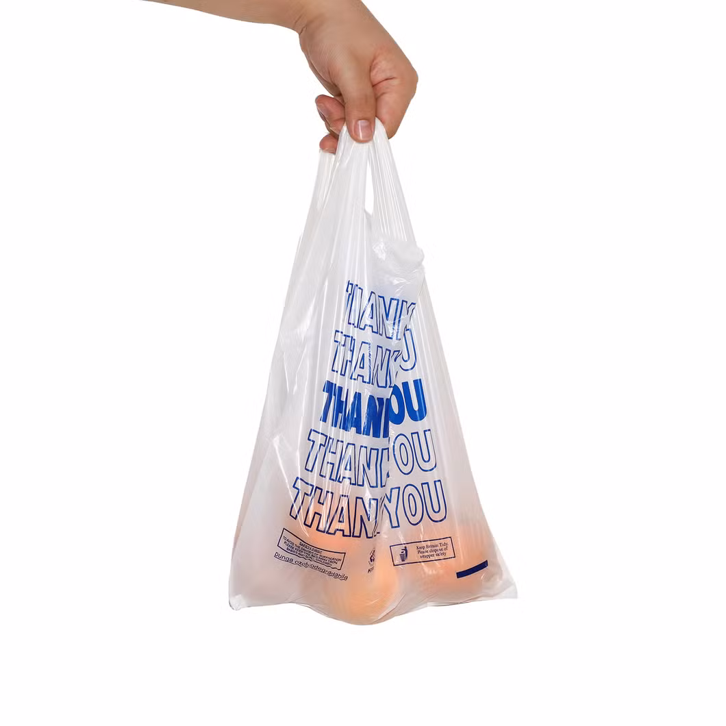 Manufacturer Restaurant Food Package Factory Color Printing Customization Compost Shopping Packing Vest Carry HDPE LDPE Biodegradable T-Shirt Bag Plastic Bag