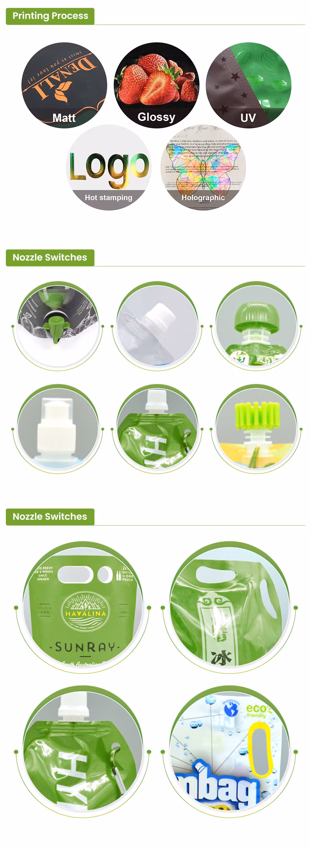 China Custom Plastic Fruits Juice Packaging Aluminum Foil Spout Pouch Straw Bag