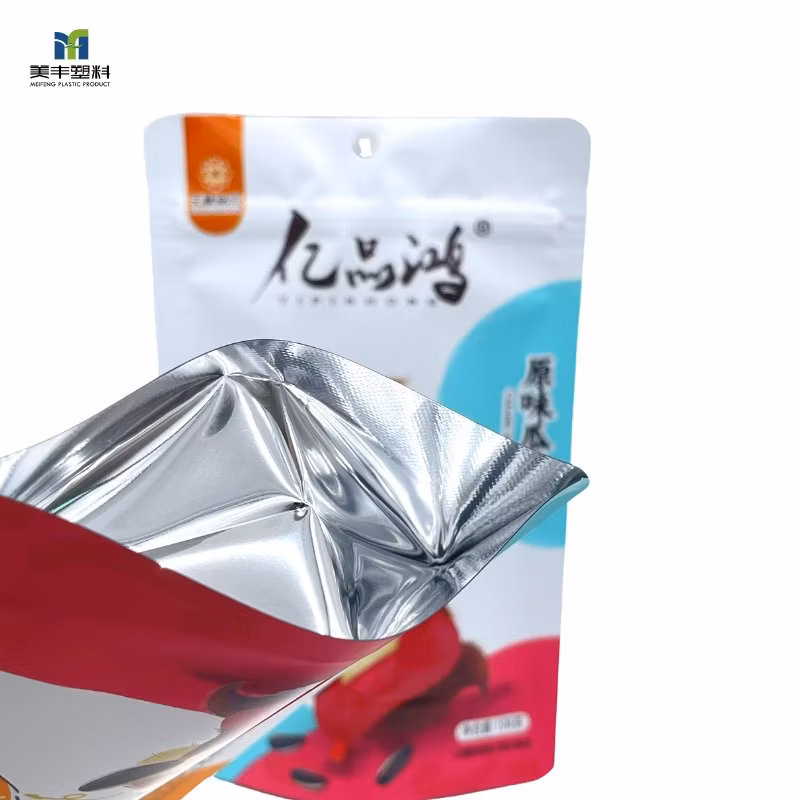 Stand up Aluminum Foil Nut Dried Fruit Snack Food Packaging Ziplock Bags