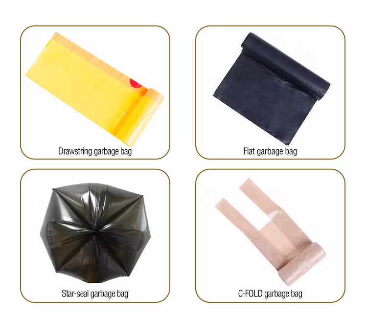 Custom Eco Friendly Plastic Roll Garbage Trash Bag