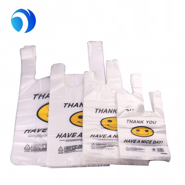 Manufacturer Restaurant Food Package Factory Color Printing Customization Compost Shopping Packing Vest Carry HDPE LDPE Biodegradable T-Shirt Bag Plastic Bag