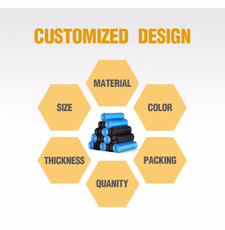 Custom Eco Friendly Plastic Roll Garbage Trash Bag