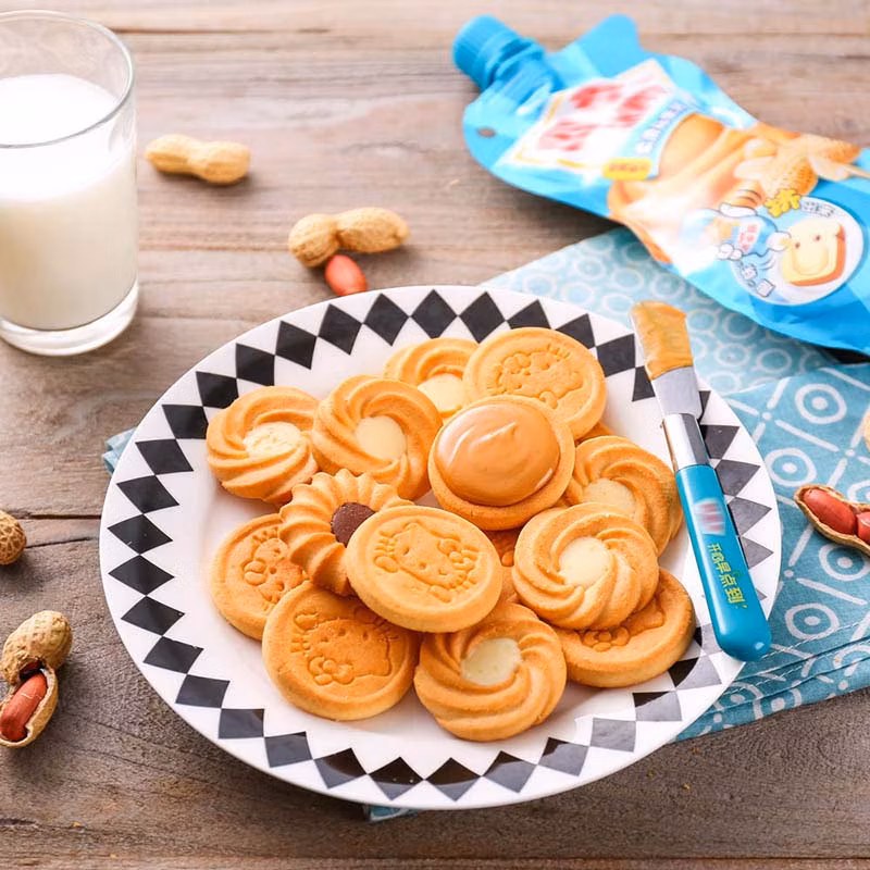 Factory Aluminum Foil Butter Peanut Butter Bag Standing Bag with Spout Liquid Sauce Bag