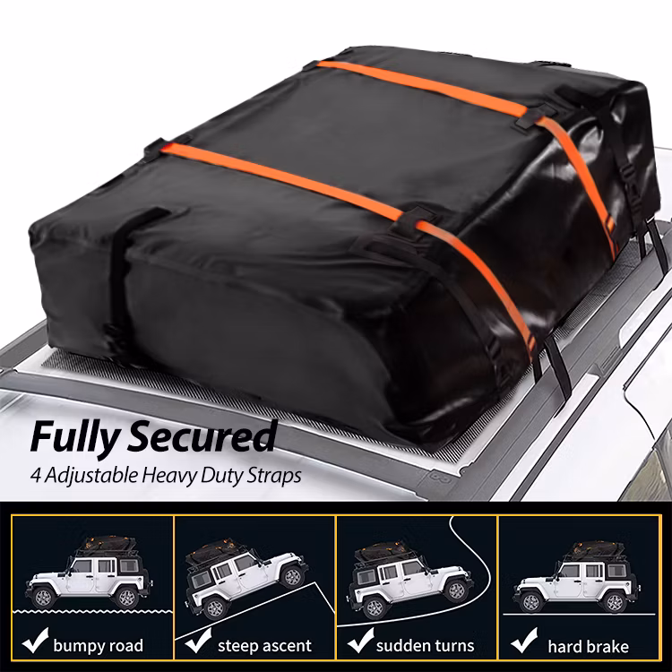 Car Rooftop Cargo Carrier Bag 100% Waterproof Heavy Duty Car Roof Racks