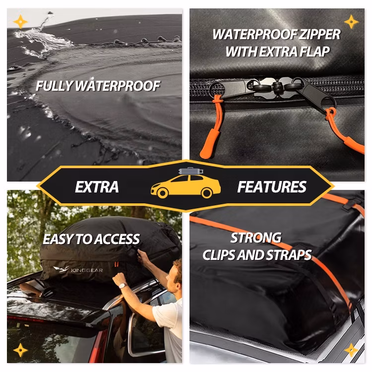 Car Rooftop Cargo Carrier Bag 100% Waterproof Heavy Duty Car Roof Racks