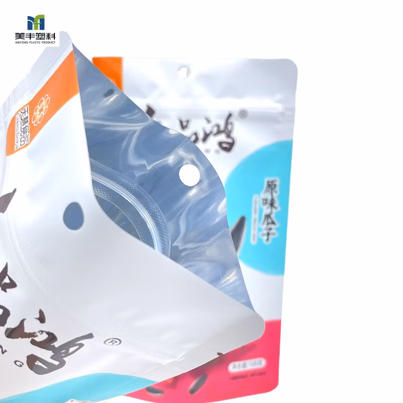 Stand up Aluminum Foil Nut Dried Fruit Snack Food Packaging Ziplock Bags