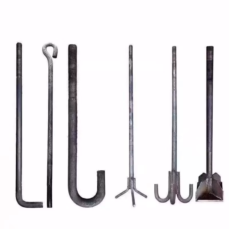 All Size Stainless/Carbon Steel Zinc Expansion Concrete Anchor Bolts J/U/L Shape Foundation Bolt for Construction Factory Price