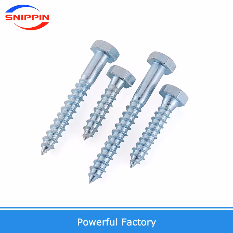 Snippin High-Quality Zinc Plated Hexagon Self-Tapping Wood Screws for Heavy-Duty Use