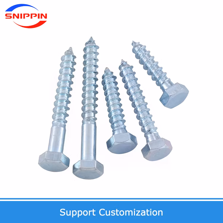 Snippin High-Quality Zinc Plated Hexagon Self-Tapping Wood Screws for Heavy-Duty Use