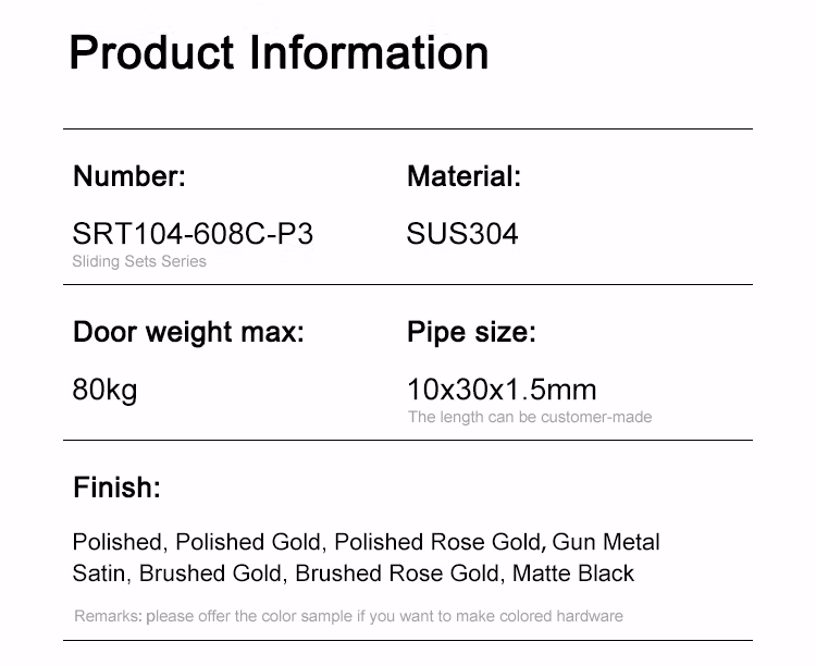 10X30 Rail Sliding Door System Frameless Glass Door Hardware with Cover Cap