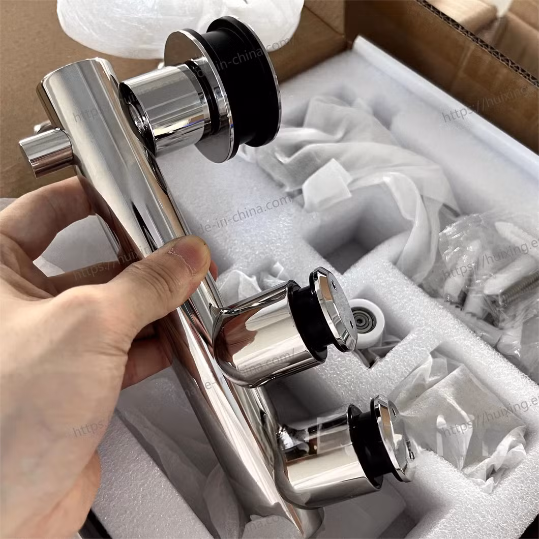 Hot Sell Modern Glass Door Connector Stainless Steel Fitting Bathroom Sliding System