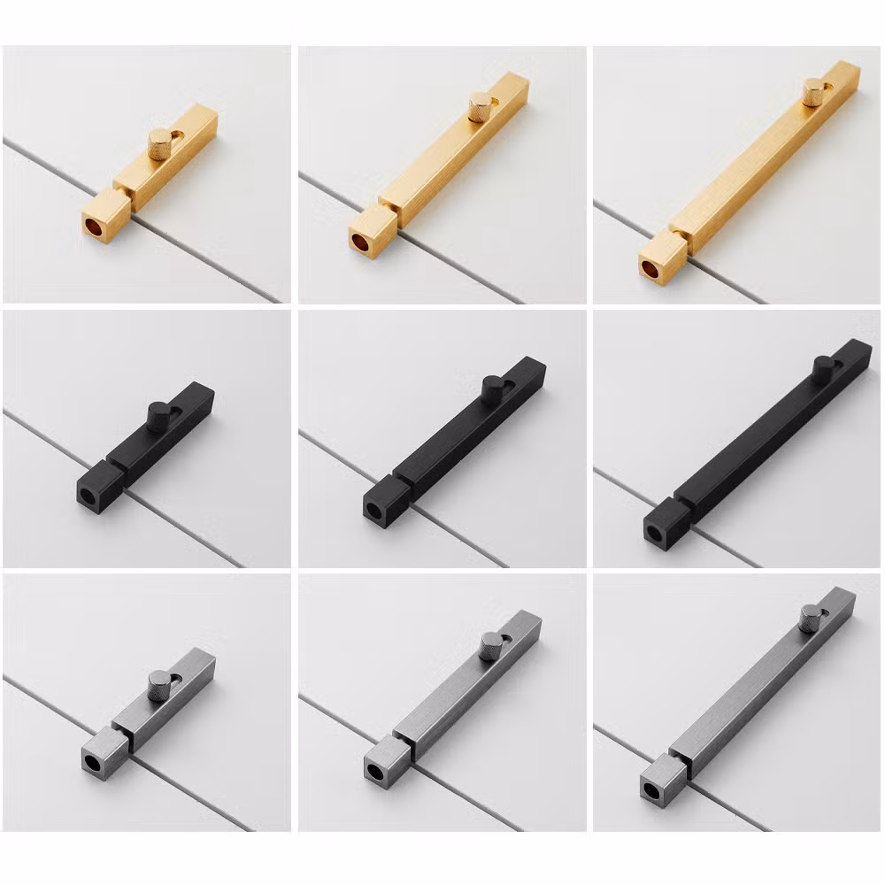 Aluminum Alloy Screw or Adhesive Install Black Gold Grey Tower Door Bolt Door Guard