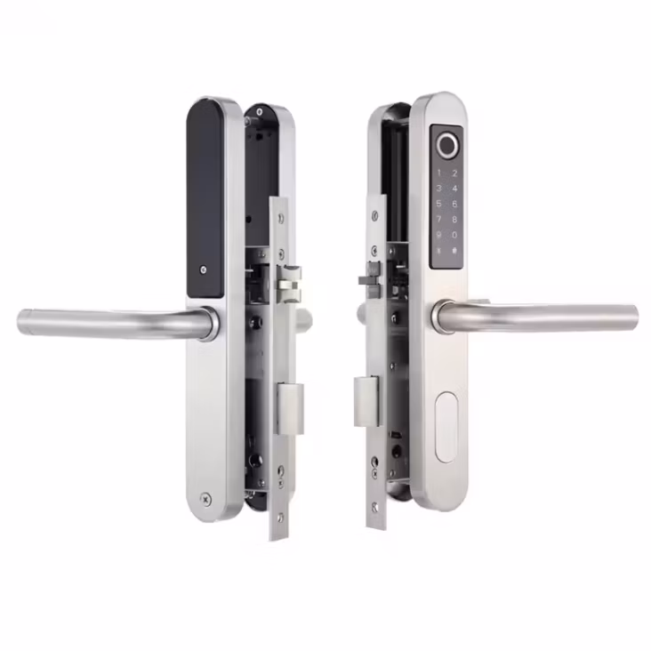 Ttlock Smart Aluminum Door Fingerprint Password Narrow Gate Digital Smart Lock for Sliding Glass Door