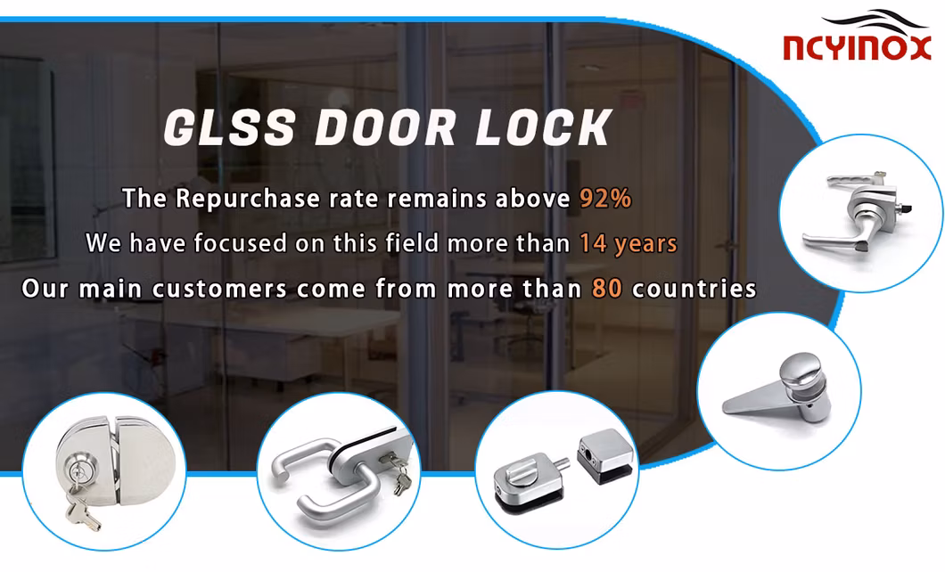 High Quality Black Glass Door Handle with Brass Key Lock Lock Door Handle Commercial Door Locksglass Door Lock Handle Glass Door Lock