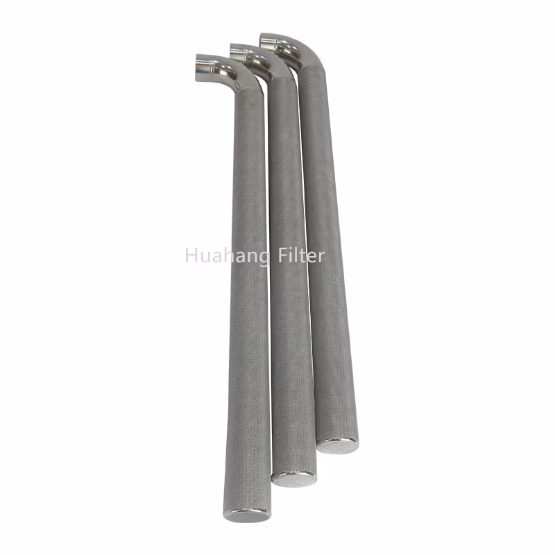 Huahang high efficiency sintered metal filter cartridge 100 mesh 200 mesh High corrosion resistance stainless steel 304/316 sintering filter tube
