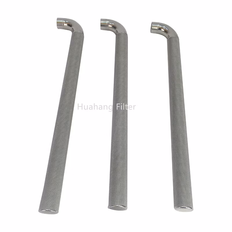 Huahang high efficiency sintered metal filter cartridge 100 mesh 200 mesh High corrosion resistance stainless steel 304/316 sintering filter tube