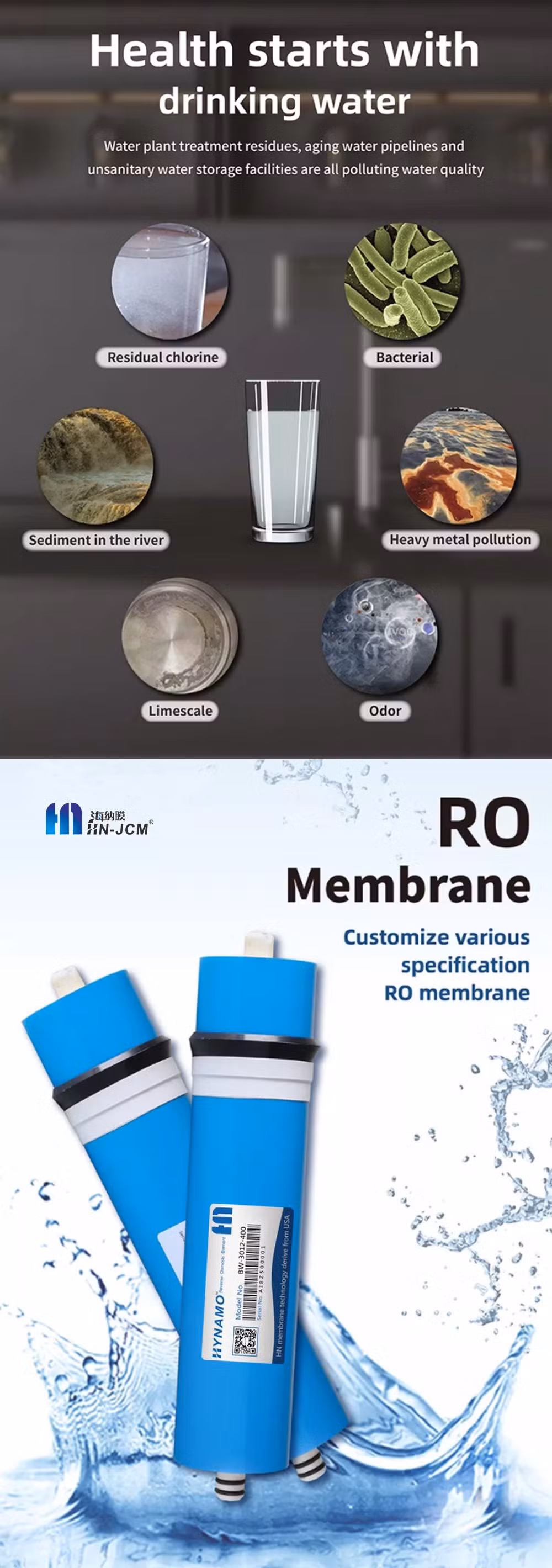 Commercial Plant Table Drinking Mineral Salt Water Reverse Omosis Membrane Filter System Purifier RO Purifying Waste Water Treatment