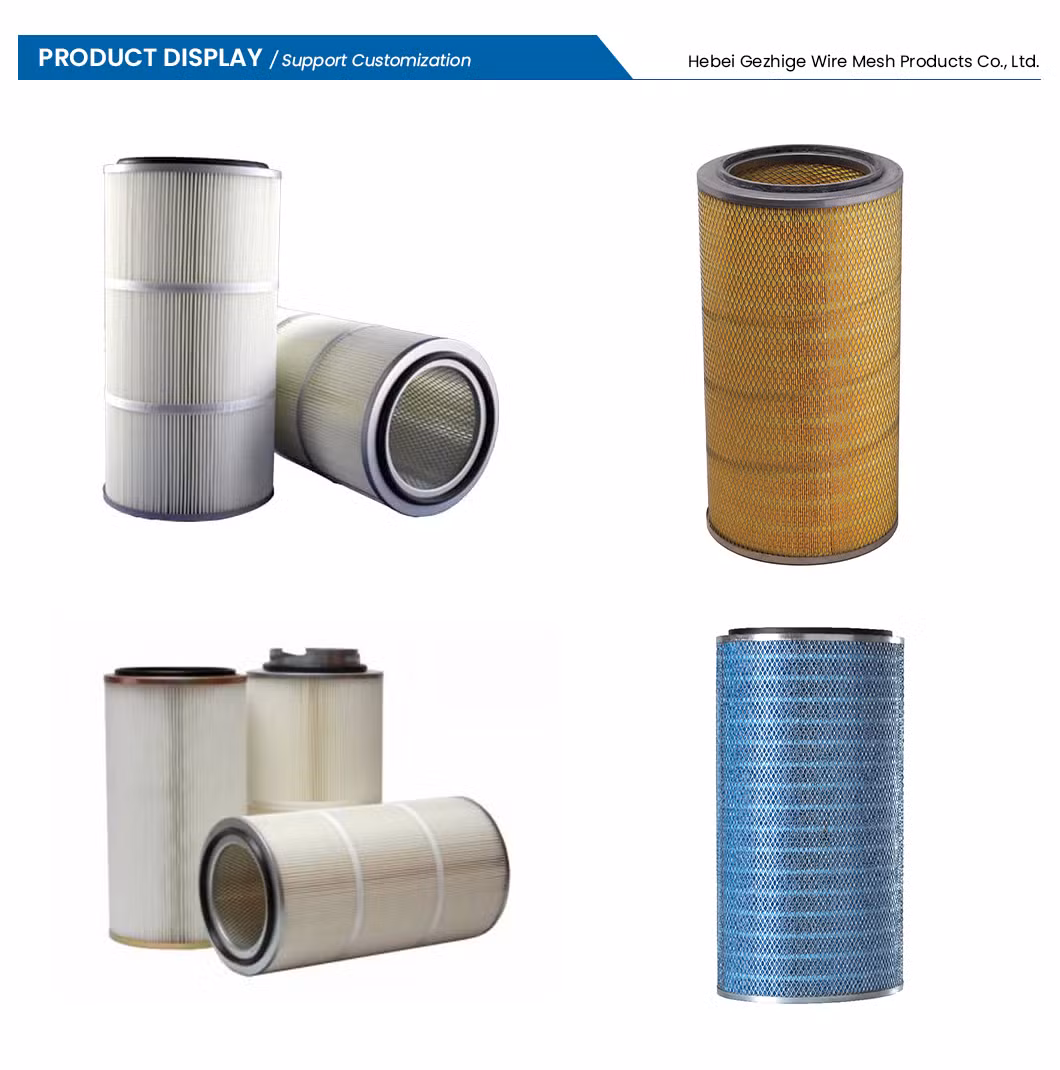 Gezhige Metal Porous Filter Cartridge Fabricators High Efficiency Filter China 5 Gpm Filtration Rate Primary Effect Filter Cotton Air Inlet Filter