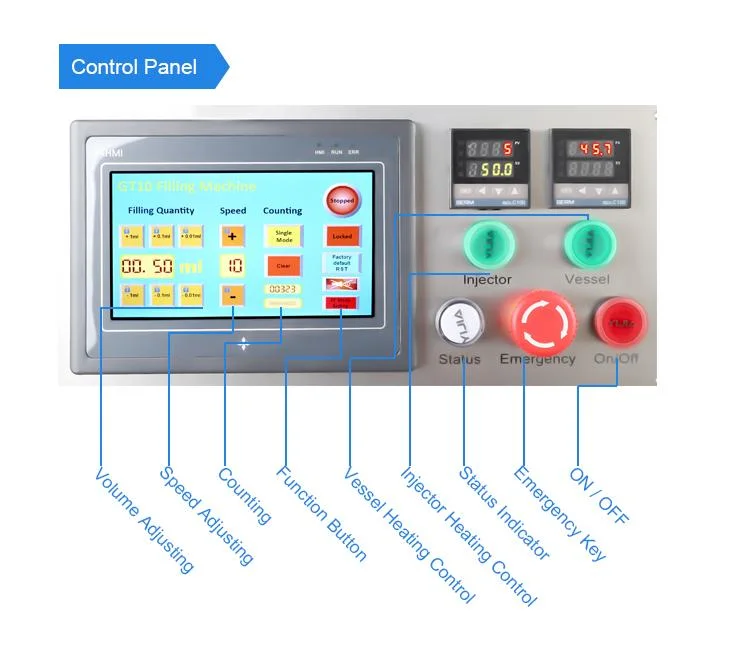 Semi-Automatic 500ml 0.2~2ml 510 Cartridges Disposable Vape Pen Cartridges Oil Filling Machine