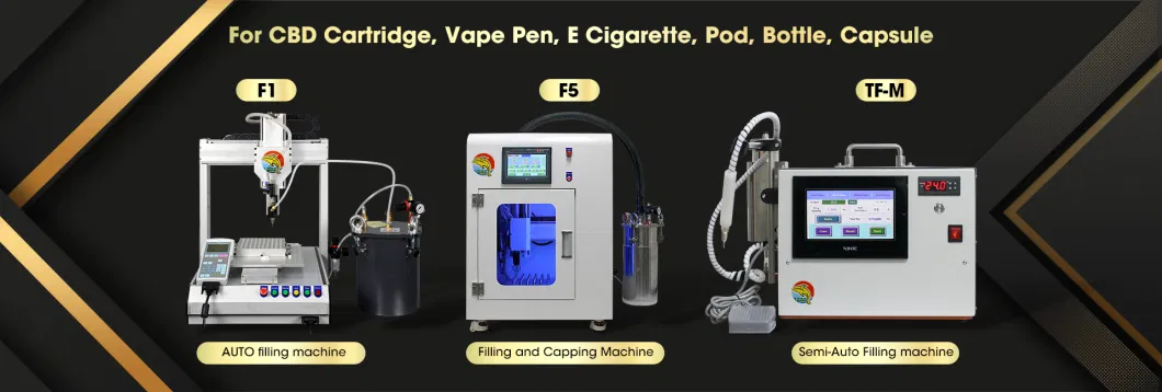 Original TF-M Semi Automatic Thick Oil Cartridge Filling Machines High Accurate Manual Vape Pen Cartridge Filling Machine