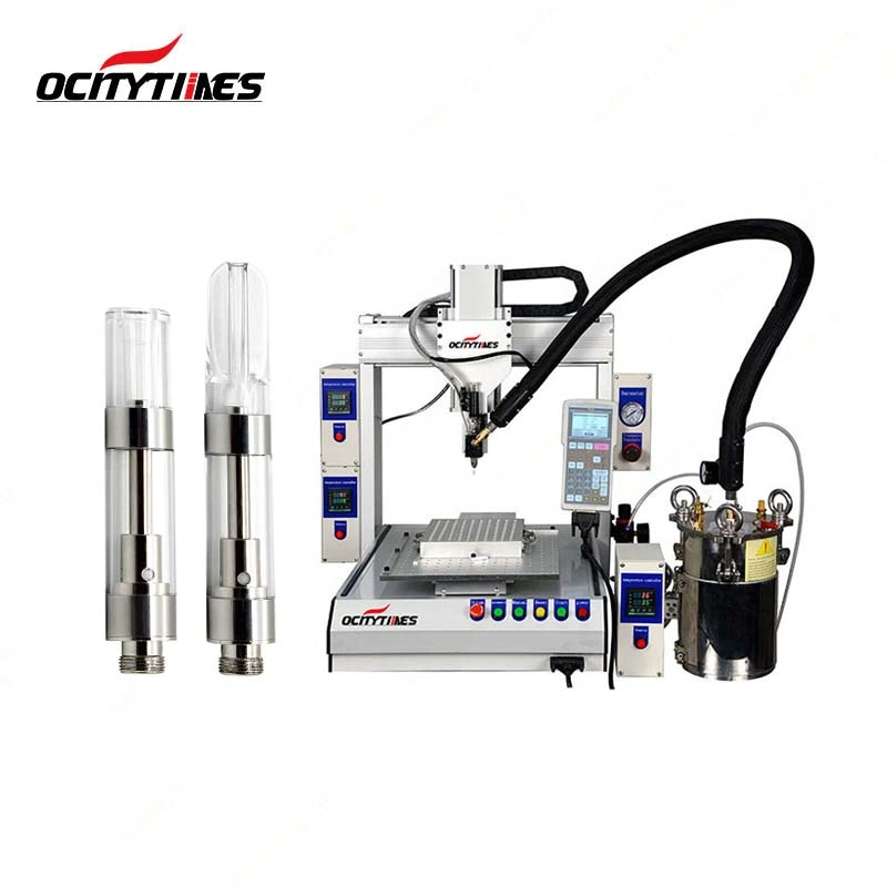 Ocitytimes Filling and Capping Machine Full Ceramic Vape Carts Screw Cartridges 1ml Disposable Vapes