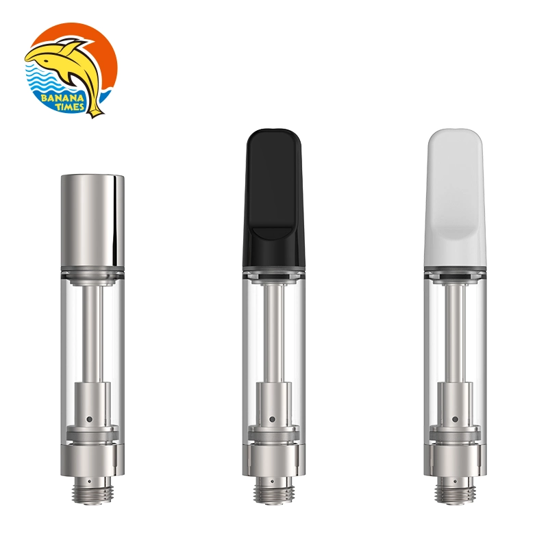 California Lab Tested Stainless Steel Flat Tip Empty 1gram Thick Oil 510 Vape Pen Cartridges OEM Ceramic 0.5ml/1ml Oil Vape Carts Cartridge for Hte Live Resin