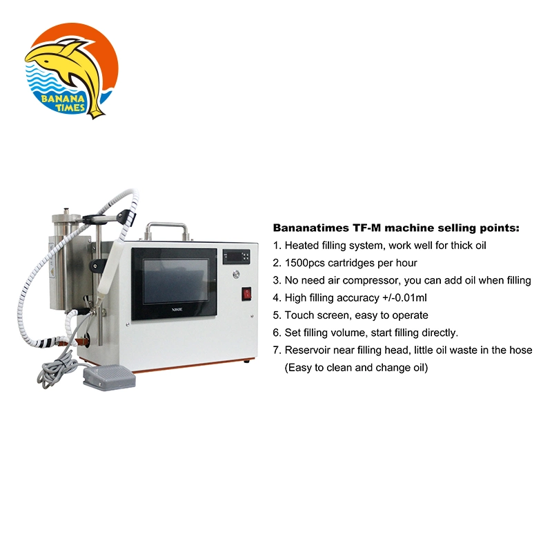 Original TF-M Semi Automatic Thick Oil Cartridge Filling Machines High Accurate Manual Vape Pen Cartridge Filling Machine