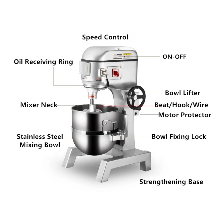 Commercial Dough Mixer Dough Mixer Kneading Machine Planetary Mixer