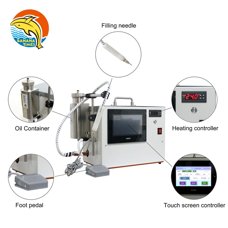 Original TF-M Semi Automatic Thick Oil Cartridge Filling Machines High Accurate Manual Vape Pen Cartridge Filling Machine