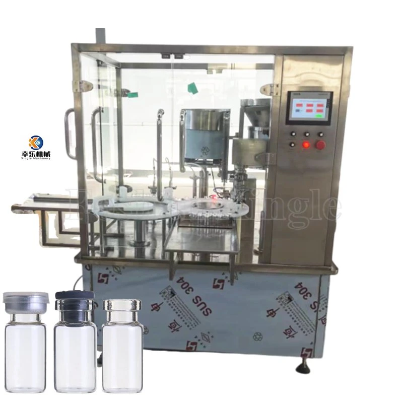 Chemical Bottle Filler 2 Needles Automatic Medicine Liquid Perfume Oil Vial Filling Sealing and Capping Machine Price