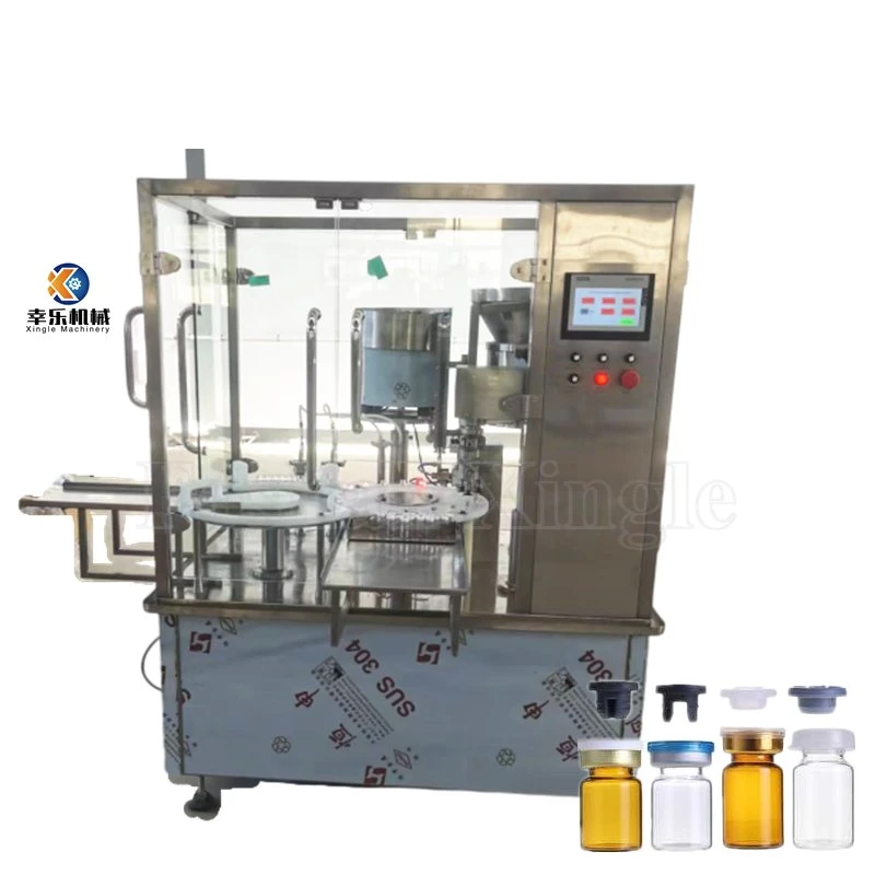 Chemical Bottle Filler 2 Needles Automatic Medicine Liquid Perfume Oil Vial Filling Sealing and Capping Machine Price