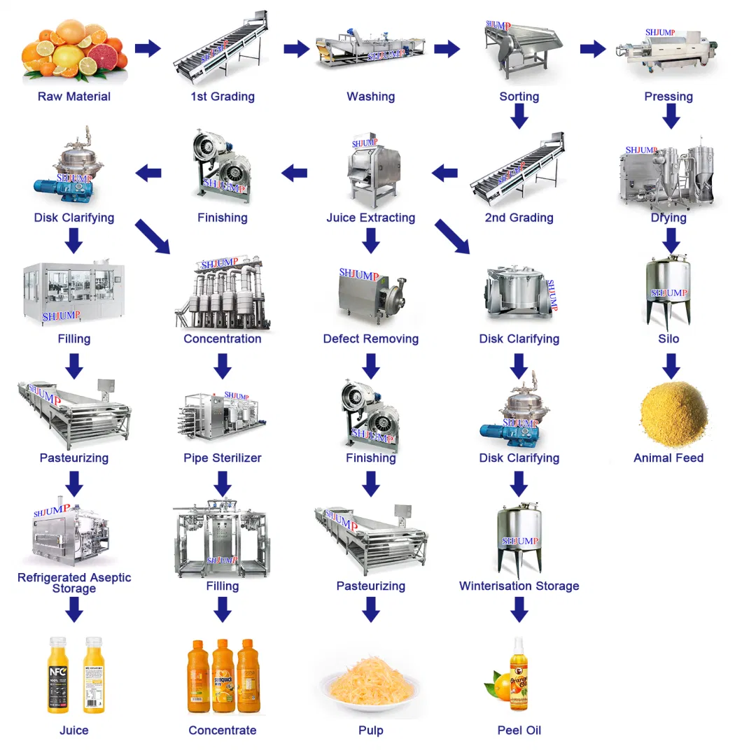 Concentrated Orange Juice Processing Line Taste Evaporator Machine for Orange Juice Making