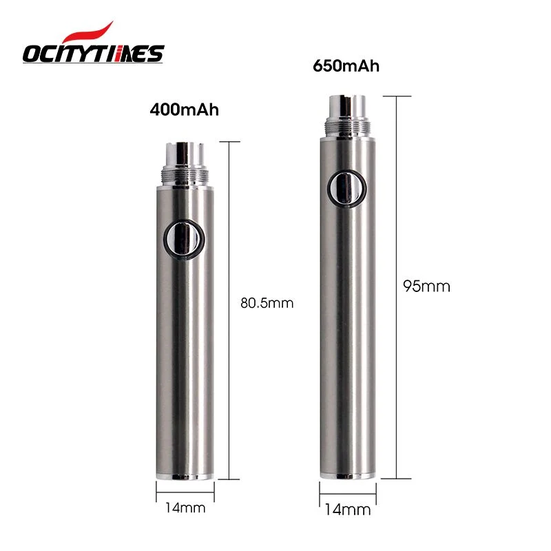 Ocitytimes Preheat 400mAh Vape Pen Battery for 510 Vape Cartridge Empty