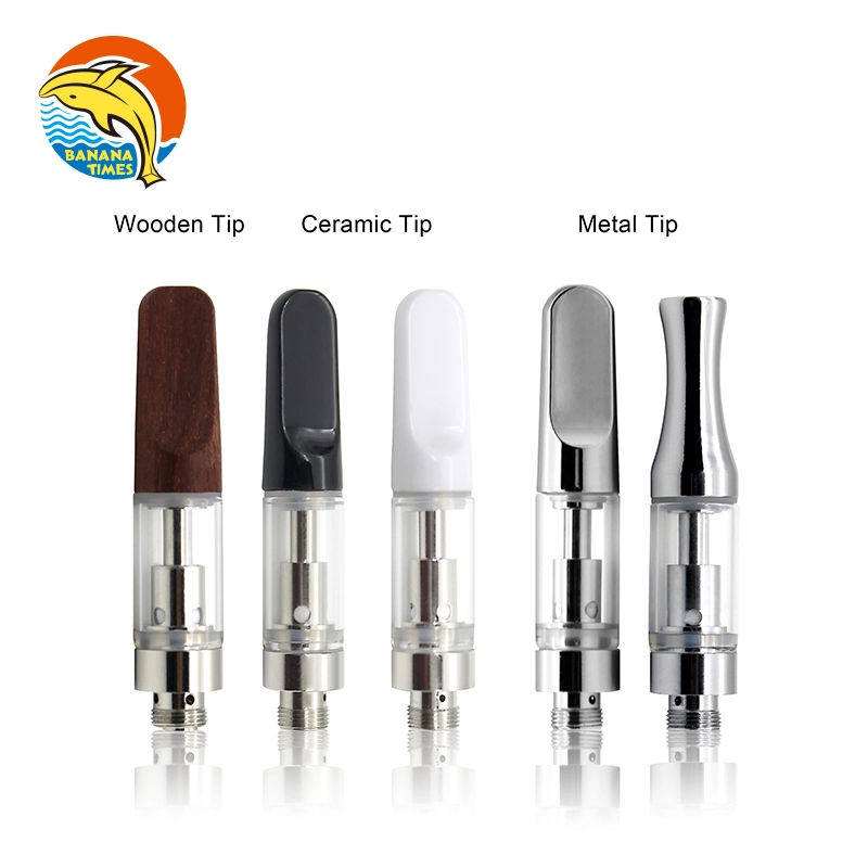 California Lab Tested Stainless Steel Flat Tip Empty 1gram Thick Oil 510 Vape Pen Cartridges OEM Ceramic 0.5ml/1ml Oil Vape Carts Cartridge for Hte Live Resin