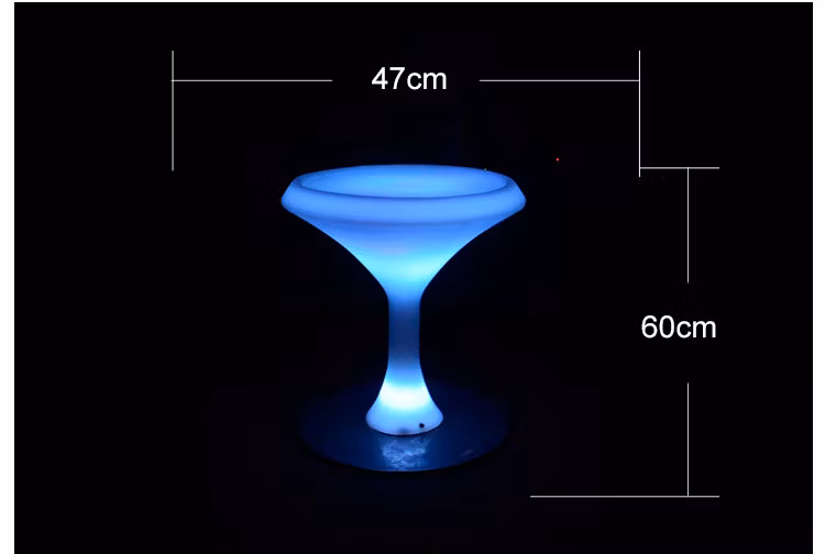 LED Pub Furniture Changing Color PE Garden Outdoor Table