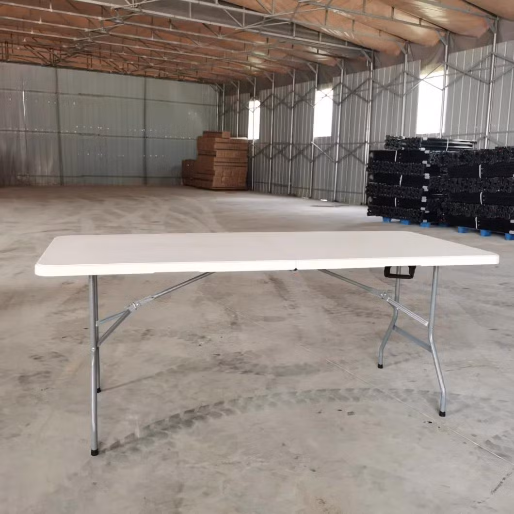 6FT Adjustable Plastic Wholesale Outdoor Garden Furniture White HDPE Foldable Table