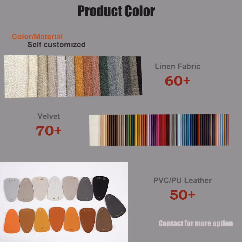 Modern Restaurant Furniture Comfortable Fabric Coffee Metal Dining Chair for Home Hotel Garden Outdoor Banquet
